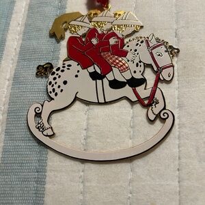 Vintage MMA 1986 Christmas Ornament with Children on Rocking Horse